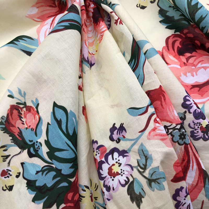 Design your own digital print cotton lycra spandex blend fabric printed for clothing