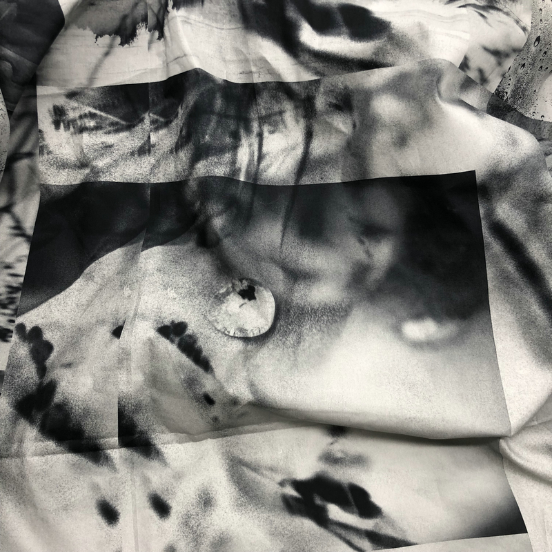 60s 108gsm 100% cotton Custom printed abstract design black and white nice base fabric high printing quality cotton fabric