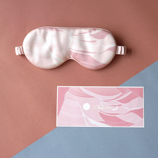 16mm Custom logo Natural mulberry silk sleeping eyemask with elastic band for travel sleep silk eye mask