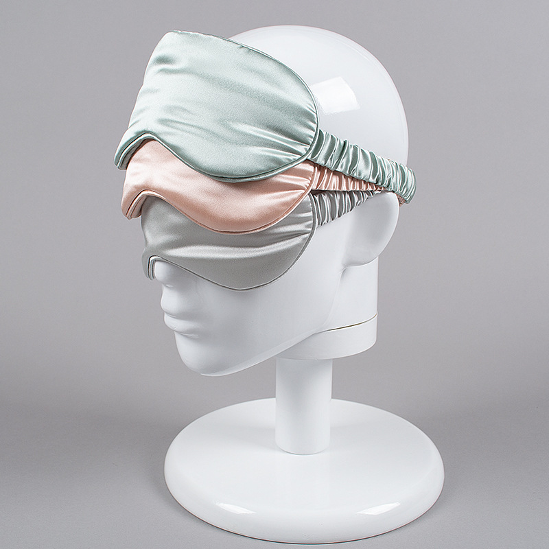 Wholesale Accept Custom Logo Satin Silk Hair Band Drawstring Bag Silk Eye Mask Sleep Wear Travel Four-piece Se
