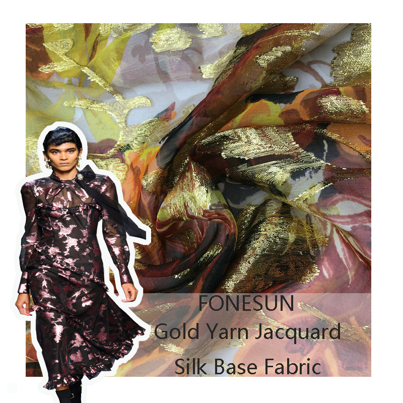 2022 New Product Ladies Fashion Clothing Silk Metallic fabric Silk Lurex Fabric