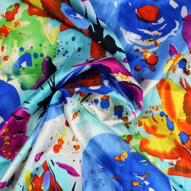 Natural fiber Luxury Silk digital printing satin silk fabric 100% pure custom pattern mulberrry silk fabric